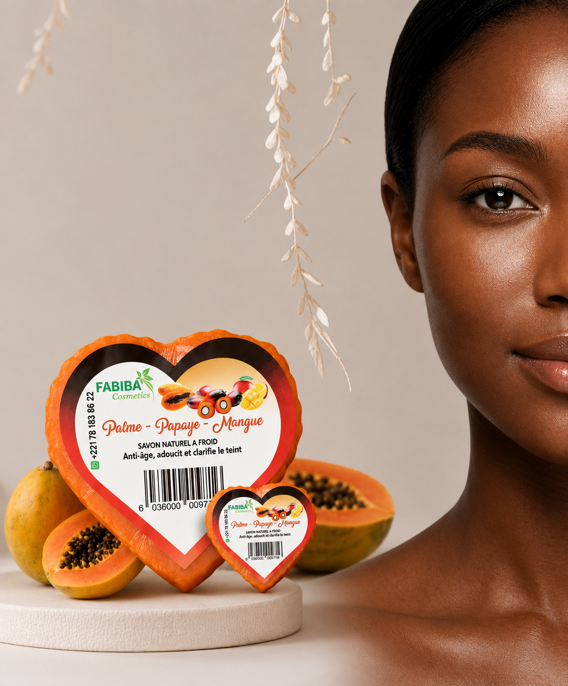 Savon palme-papaye-mangue