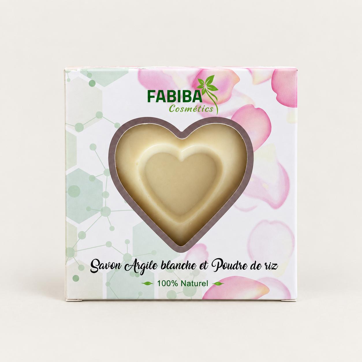 Savon argile blanche et poudre de riz